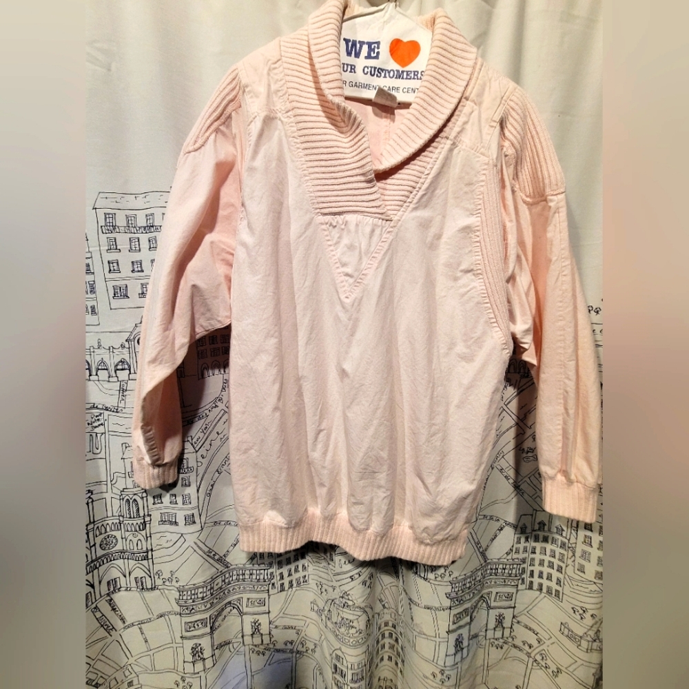 Vintage Vintage Pastel Pink Organically Grown Sweatshirt Size Medium 80s EUC
